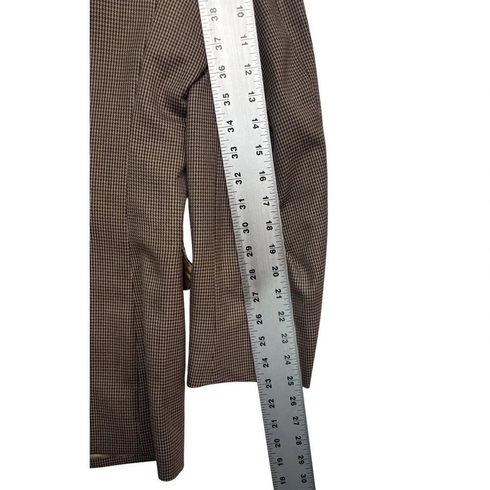 Jos A Bank 40R Black Tan Houndstooth Blazer Jacket Sport Suit Coat Wool Classic